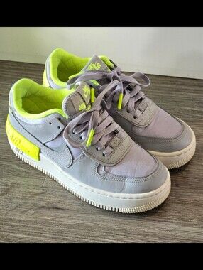 Nike Women's Air Force 1 Shoes Shadow Atmosphere Grey Volt Sneakers